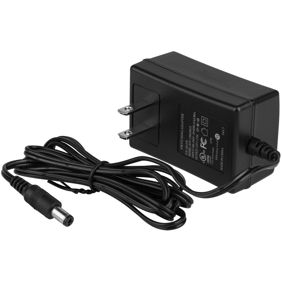 12V 2A DC Switching Power Supply AC Adapter with 2.1 x 5.5mm Center